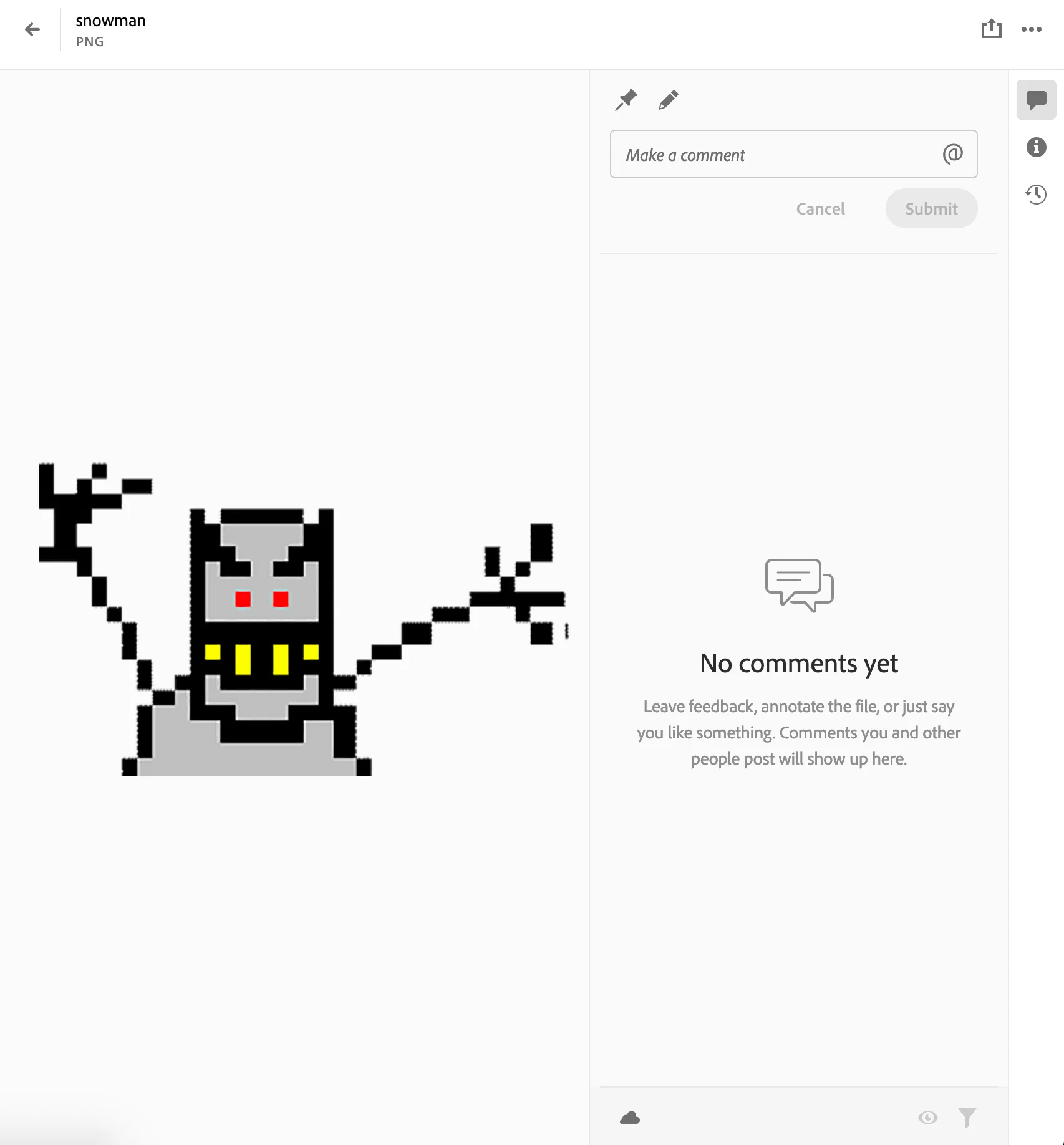 Adobe commenting component screenshot