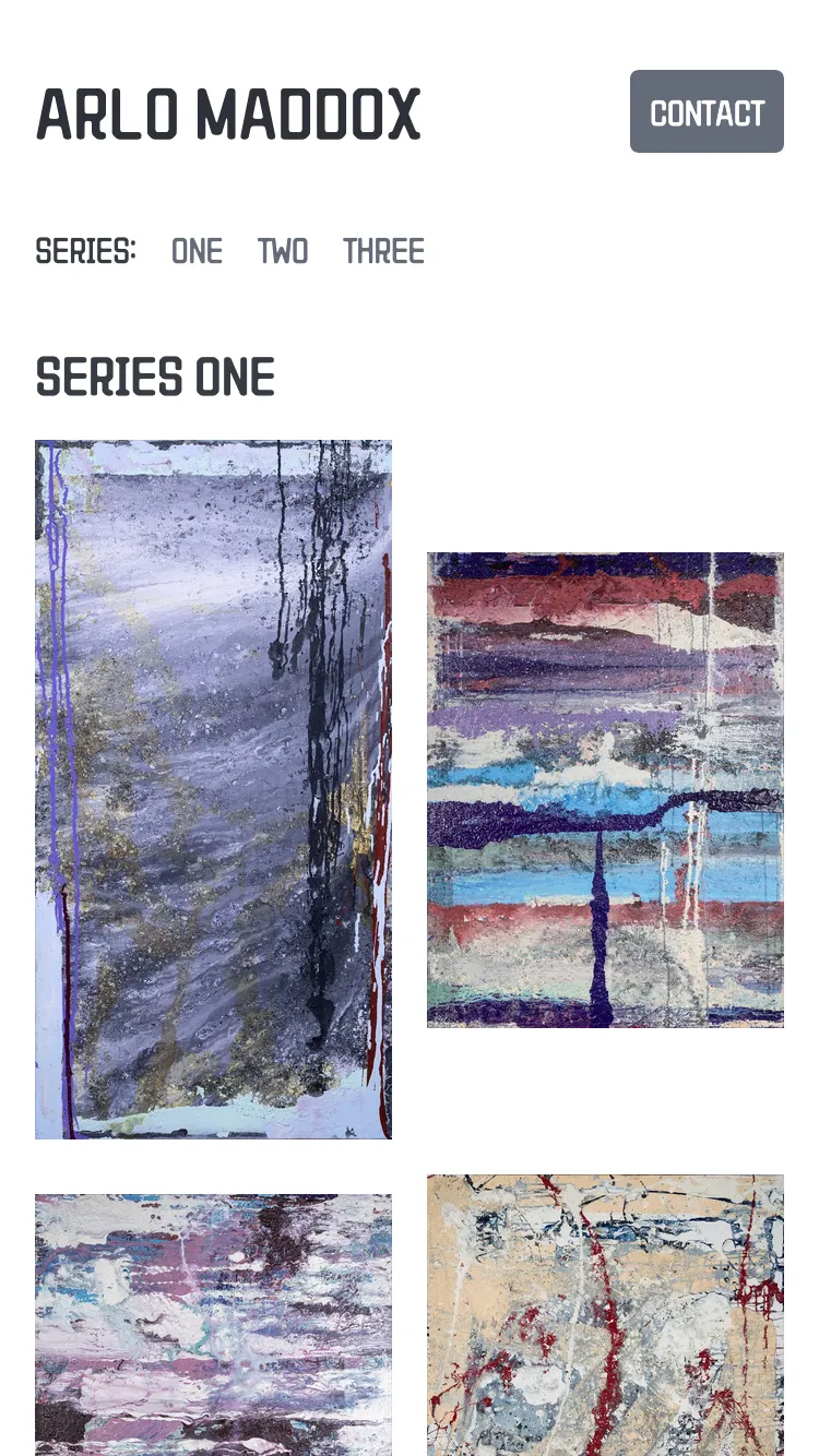 Arlo Maddox mobile and desktop responsive layout screenshot