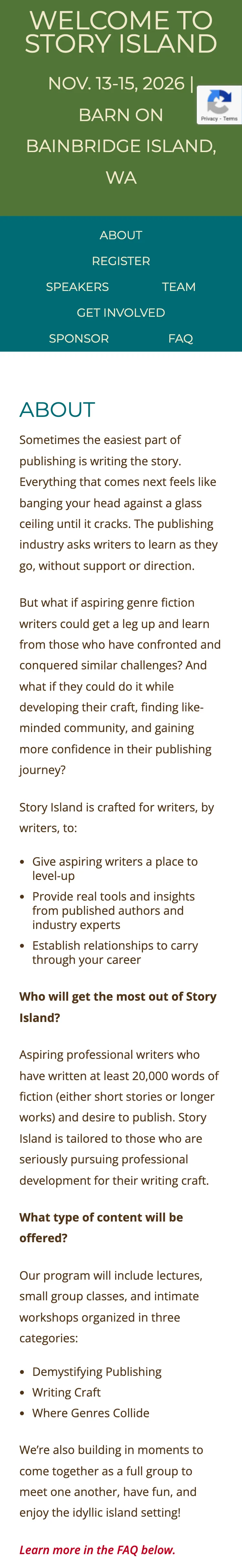Story Island mobile and desktop responsive layout screenshot